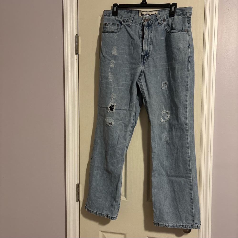 Weathered Wear Women's Light Blue Distressed Jeans